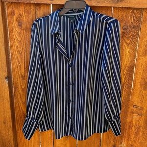 Nordstrom Halogen striped blouse. 1 (like 12 or 14)